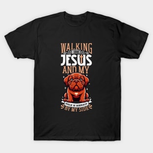 Jesus and dog - Bordeaux Mastiff T-Shirt